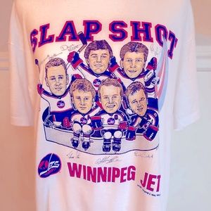 Vintage 1980’s Slap Shot NHL Winnipeg Jets T-Shirt